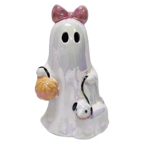 Fantasma Way To Celebrate con mascota y cerca decorativa Halloween - 20 cm
