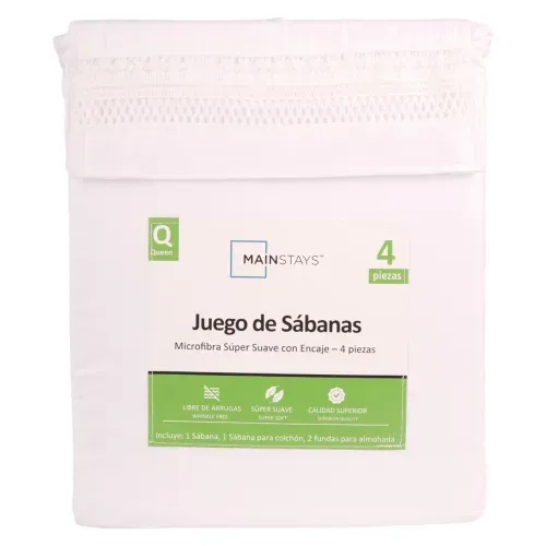 Ms Set De Sabanas Mf Blanco q