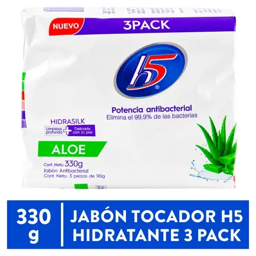 Jabon Tocador H5 Hidratante 3pack 330g