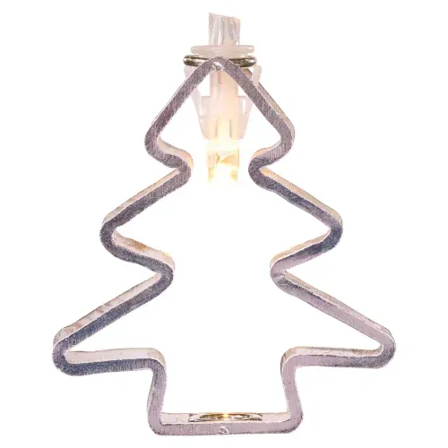 Luces Holiday Time LED con diseño de árbol y cable transparente Navidad serie de 10 luces