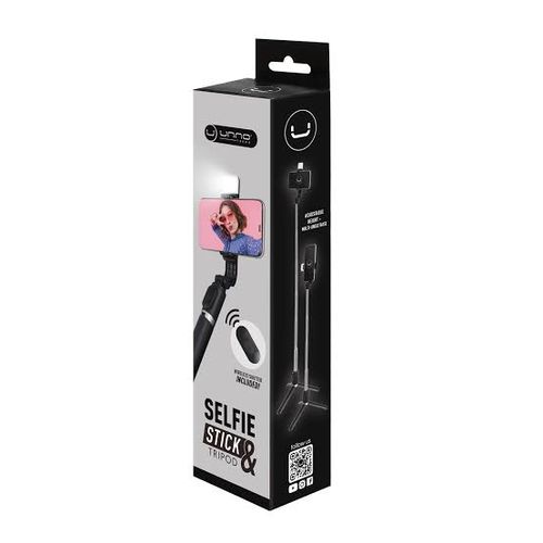 Selfie Stick unno tekno con Trípode y Luz LED