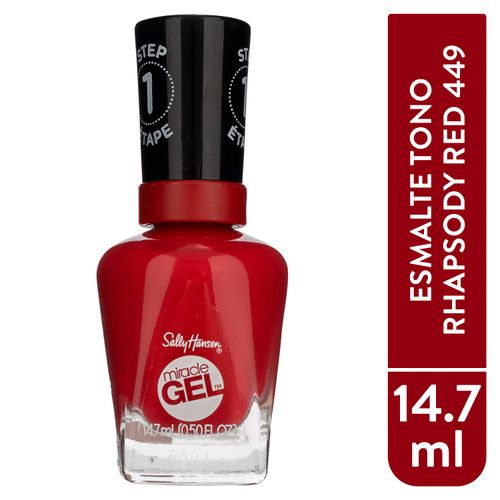 Esmalte Sally Hansen Miracle Gel 449 Rhapsody Red