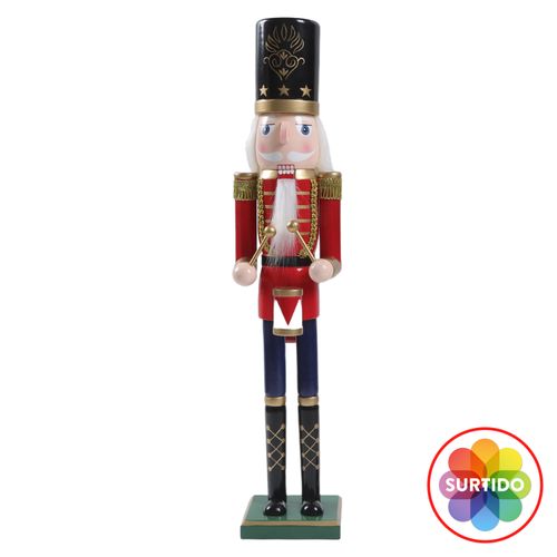 Cascanueces Holiday Time de madera decorativo Navidad - 50 cm