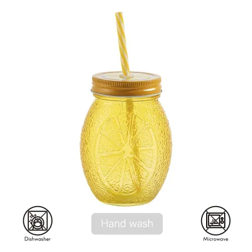 Mason Jar de vidrio Mainstays forma limón - 450 ml