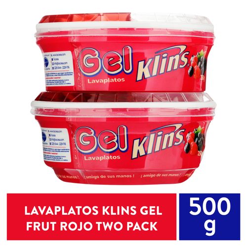 Lavaplatos Klins gel frut rojo 2 pack - 500 g