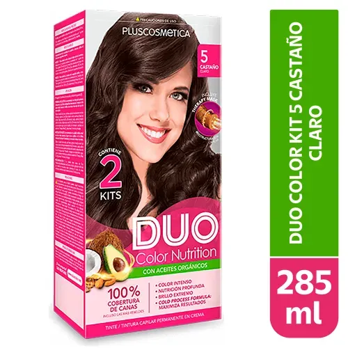 Tinte Pluscosmetica Kit Duo 5 Castaño Claro - 210 g