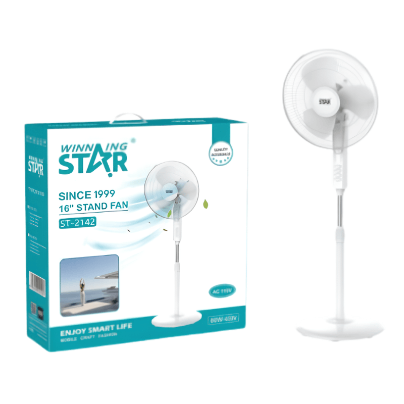 Ventilador de Pie 16 Pulg Winning Star ST-2142 3 Velocidadeas Blanco