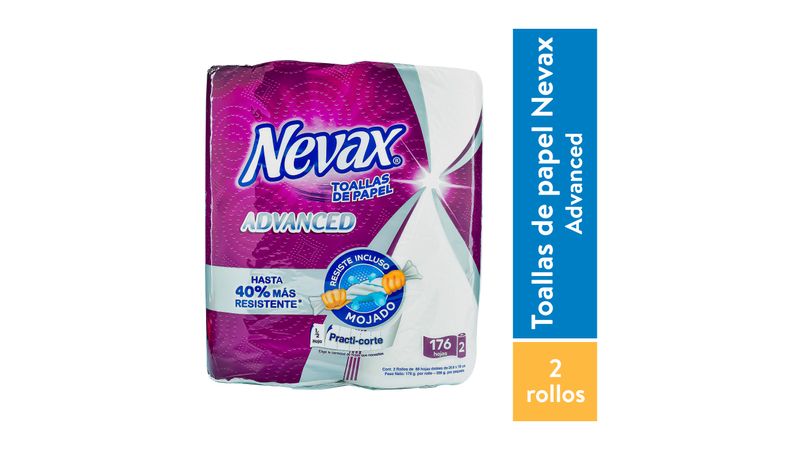 Comprar Toallas De Cocina Nevax Advanced 50% Más Resistente - 2 Rollos