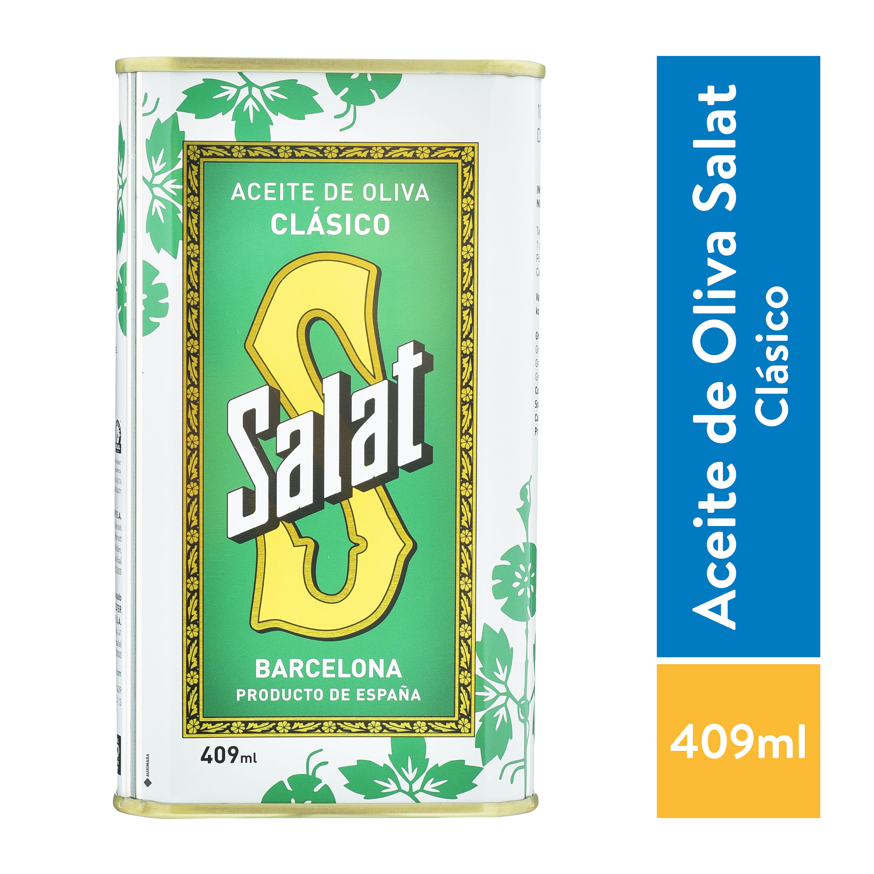 cuello Negrita cubierta Comprar Aceite Salat De Oliva Lata - 409ml | Walmart Costa Rica
