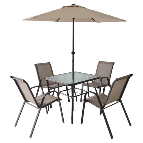 Set Comedor Mainstays 4 Personas Sombrilla - 6 piezas
