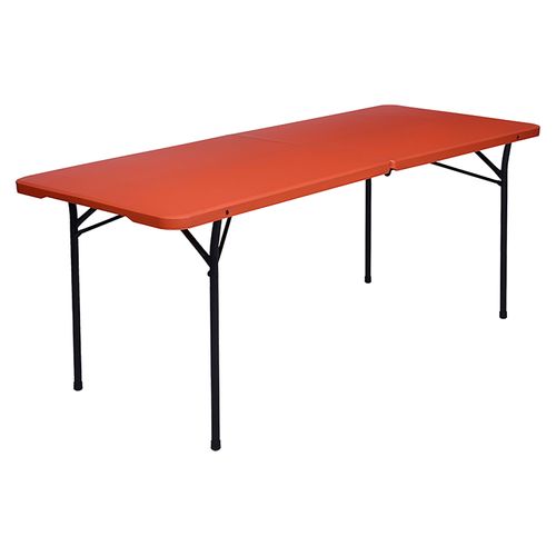 Mesa Plegable De 6 PiesTamaño Del Producto (Cm): 182,8X76X73,7 CmDoblado A La Mitad. Tablero De Pp Moldeado Al Vacío