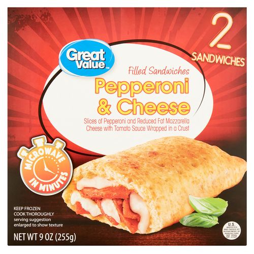 Sandwich Great Value Relleno Pepperoni Queso - 255gr