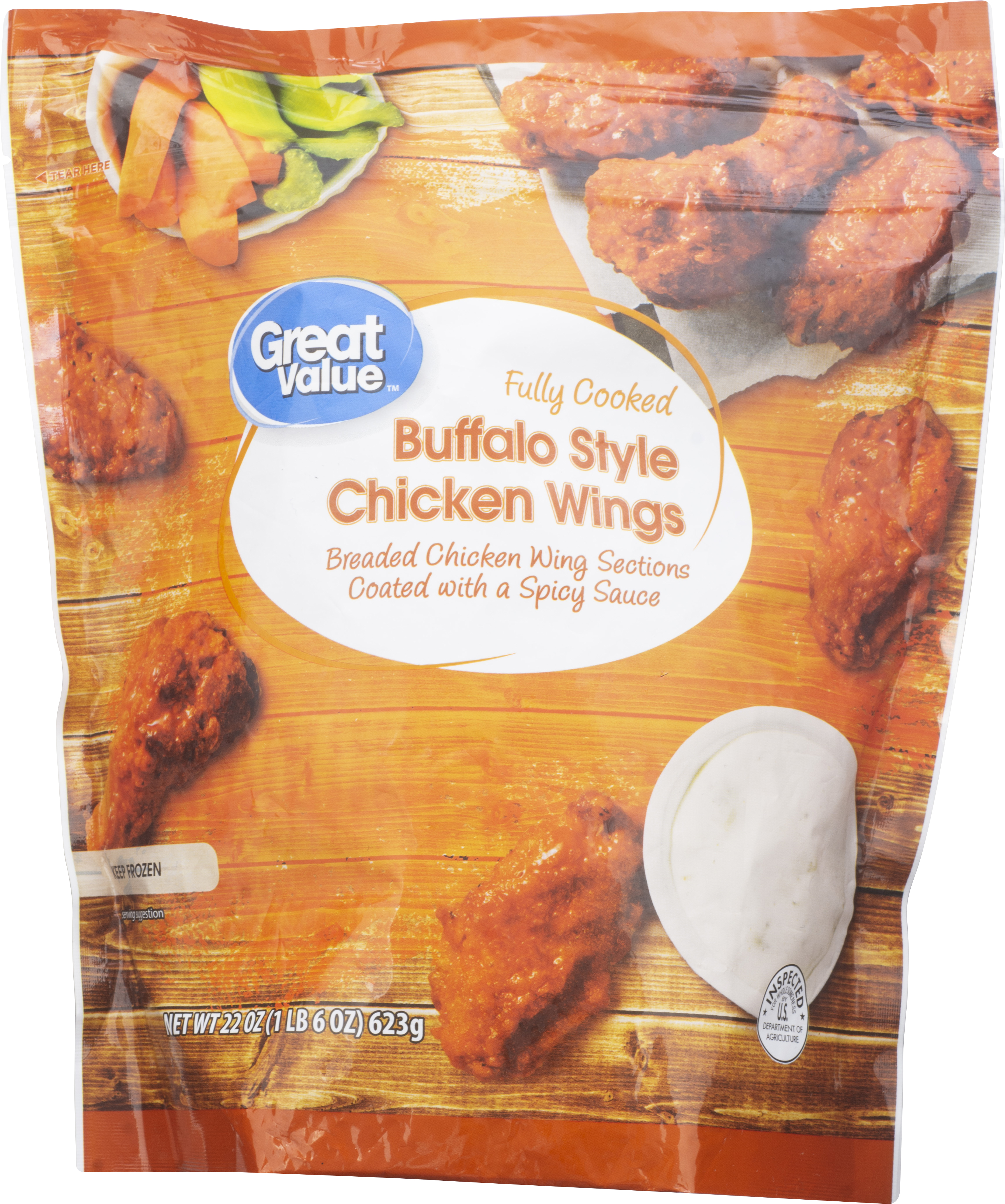 Alitas Great Value Pollo Buff - 623gr