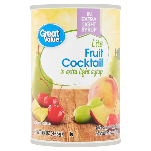 Coctel Great Value de fruta extra light - 425 g