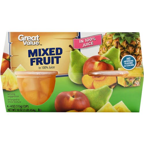 Fruta mixta Great Value 4 pack -  454 g