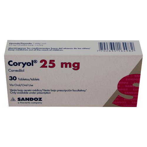 Coryol 25Mg X30 Tab X Caja