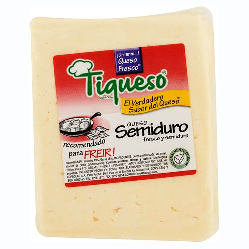 Queso Tiqueso Semiduro Block - 500Gr