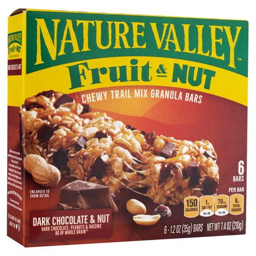 Barra Nature Valley granola masticable chocolate oscuro y nueces - 210 g