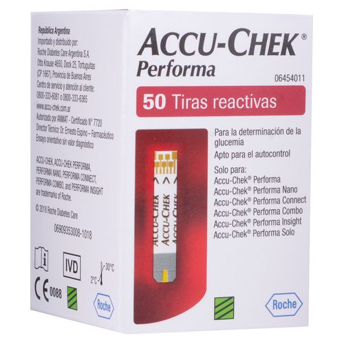 Tiras Reactivas Accu-Chek Performa X50 Tiras