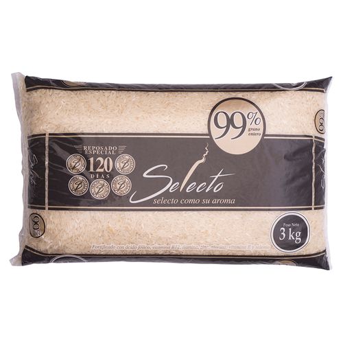 Arroz Selecto fortificado 99% grano entero - 3000 g
