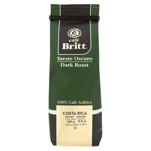 Café Britt Puro Tueste Oscuro Molido - 250 g