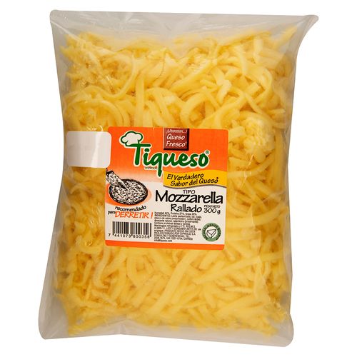 Queso Tiqueso Mozzarella Rallado - 300Gr