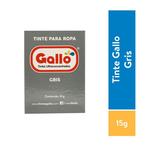 Tinte Gallo Para Ropa Color Gris - 15gr