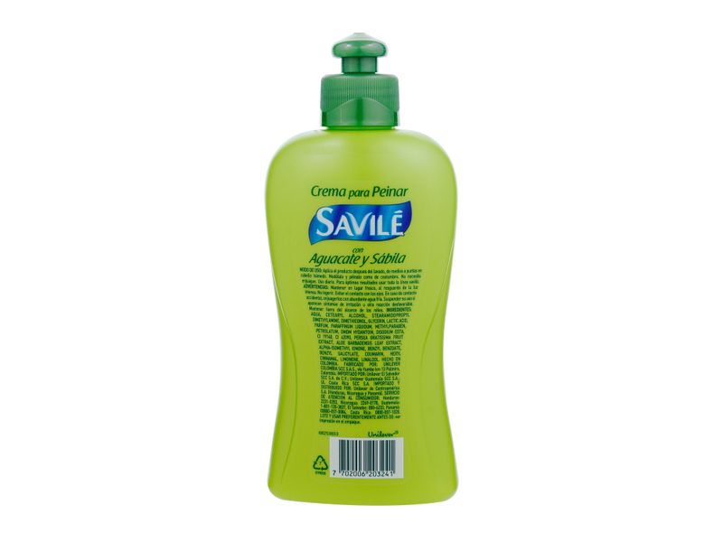 Crema Para Peinar Savilé Aguacate Y Sábila -275ml