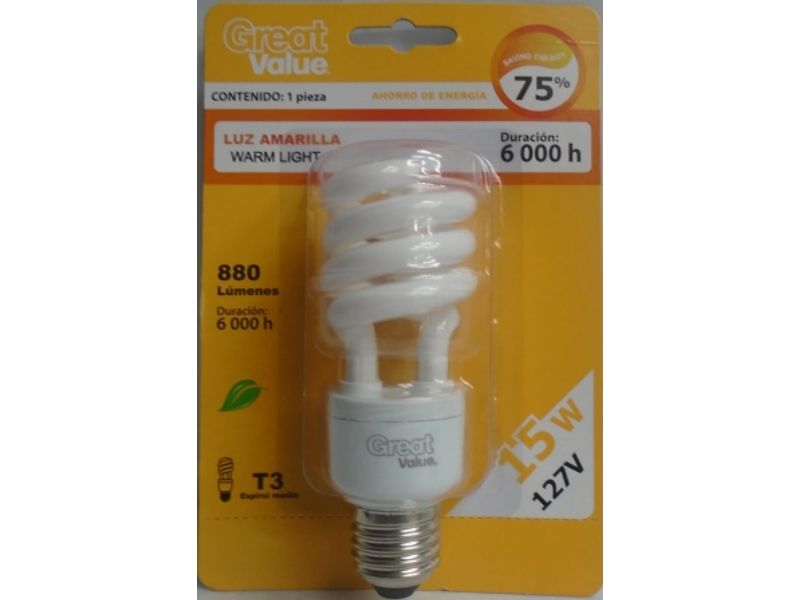 AHORRADOR-15W-LUZ-AMARILLA-GREAT-VALUE-Ahorrador-15W-Luz-Amarilla-Great-Value-1-41293