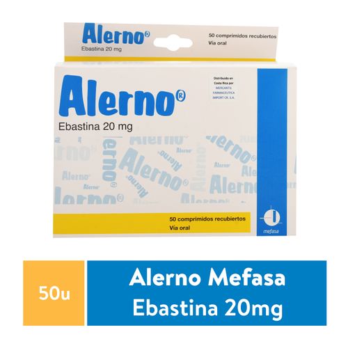 Alerno 20 Mg, Precio indicado por unidad