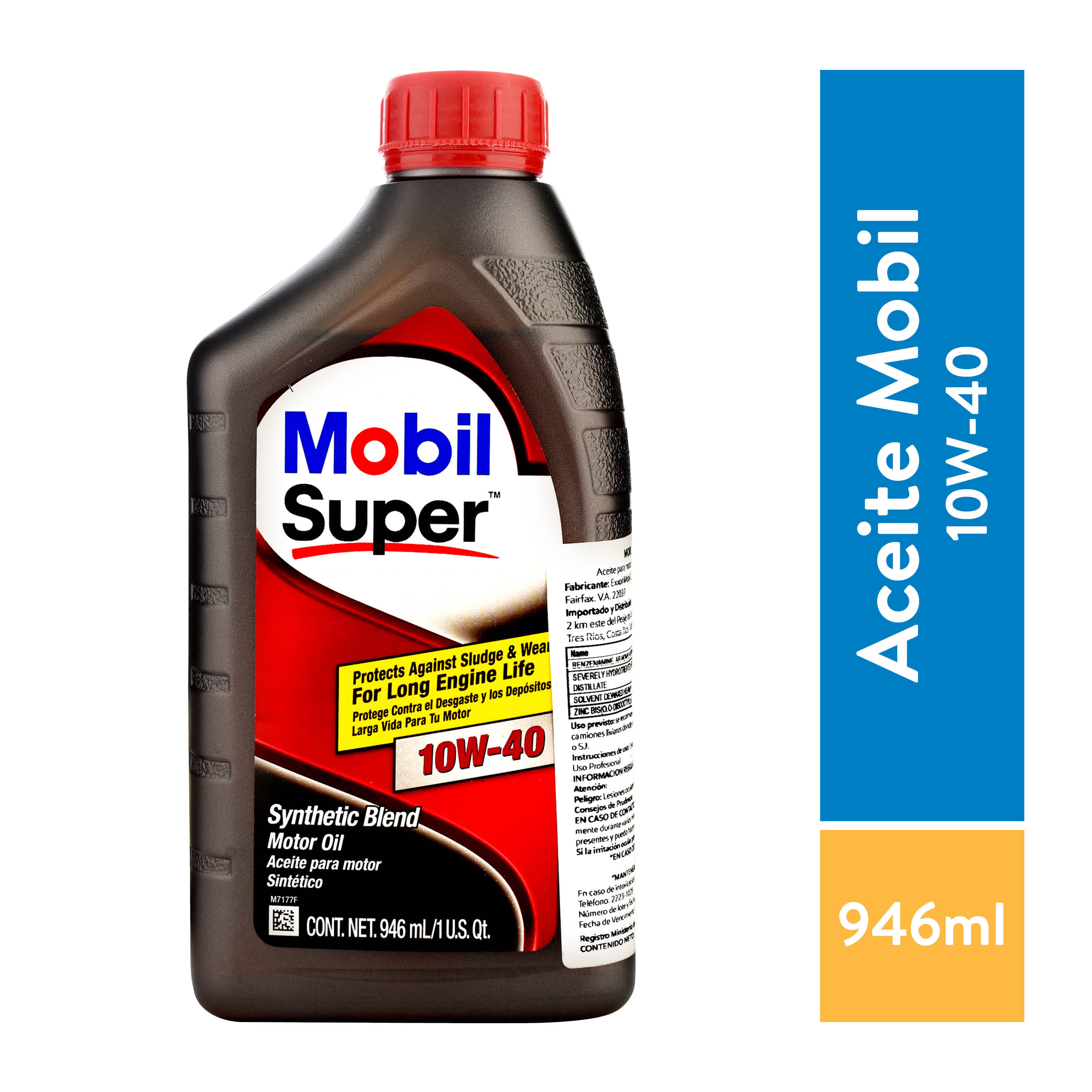 Aceite Mobil Super 10W40 Qt - 946ml