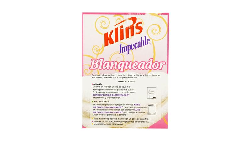 Blanqueador Klins Ropa Impecable - 4 Unidades