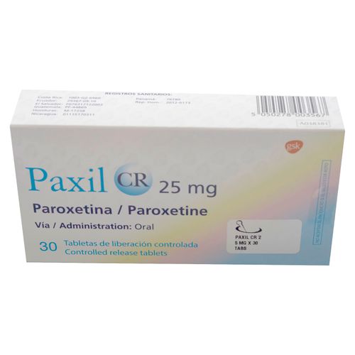 Paxil Cr 25Mg X30Tab X Caja