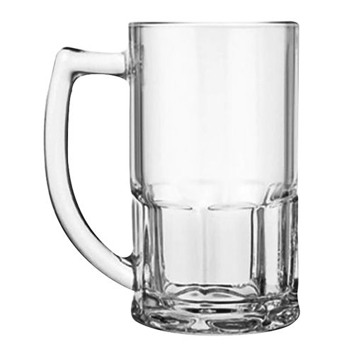 Vaso Mainstays de Vidrio con Tapa y Popote Geométrico 600 ml