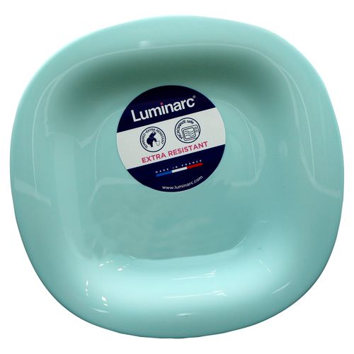 Plato Postre Caribe Turquesa Vidrio Opal