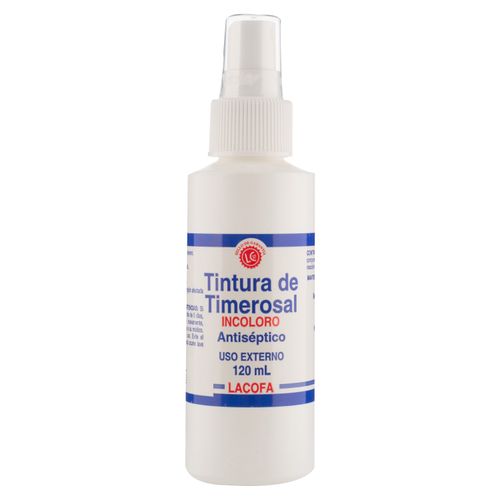Spray Tintura De Timerosal Lacofa, Antiséptico -120 ml