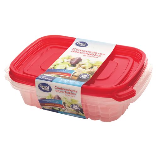 Contenedor Great Value Desechable  3 Unidades - 960ml
