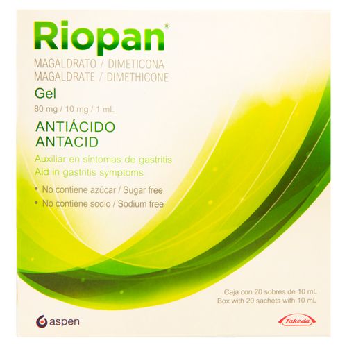 Riopan 80mg/10mg/1ml, Precio indicado por unidad
