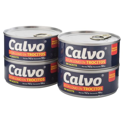 Atún Calvo trozos en aceite 4 pack - 568 g