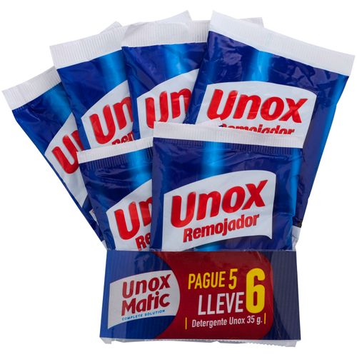 Detergente en polvo Unox 6X5 pack - 35 g