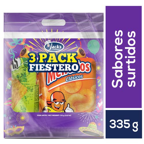 Snack Fiestero Jack´s mejitos 3 pack - 335 g