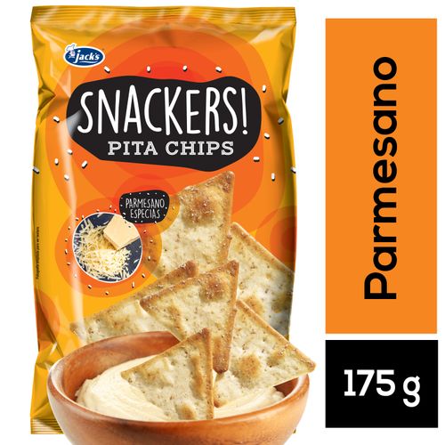 Snackers Jack's Pita Chips Parmesano -175Gr