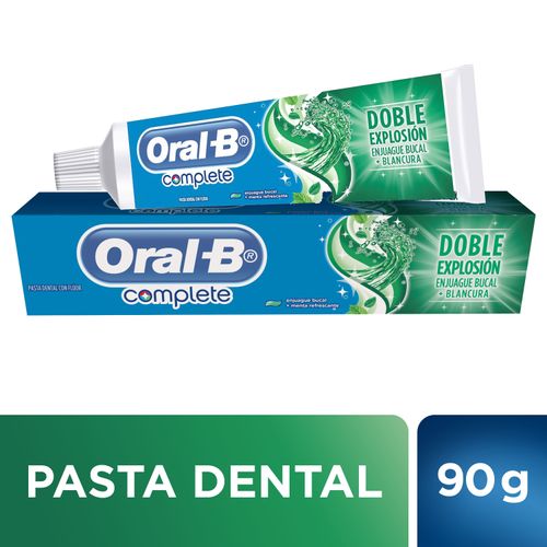 Pasta Dental Oral-B Complete Doble Explosión Con Flúor - 66Ml