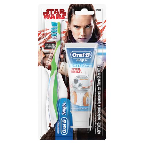 Kit Oral-B Stages Star Wars Pasta Dental + Cepillo Dental -  75 Ml