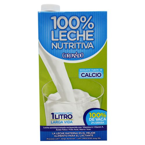 Leche Coronado 100 Nutritiva 2% Grasa - 1000Ml