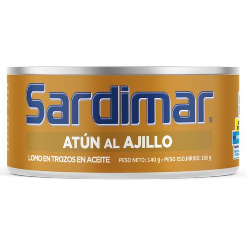 Atún Sardimar trozos al ajillo en aceite - 140 g