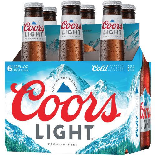 6 Pack Cerveza Coors Light Botella - 355ml