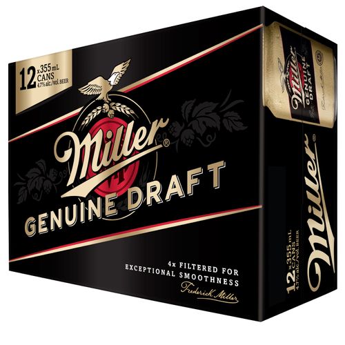 12 Pack Cerveza Miller Lata Genuin Draft - 4260ml