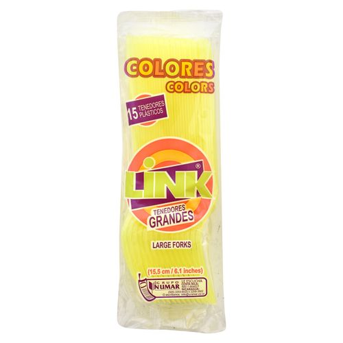 Tenedores Link Amarillo Grande