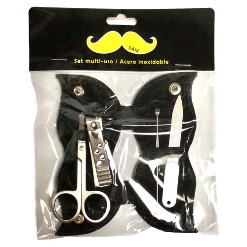 Set Manicure Acero Inoxidable Caballero